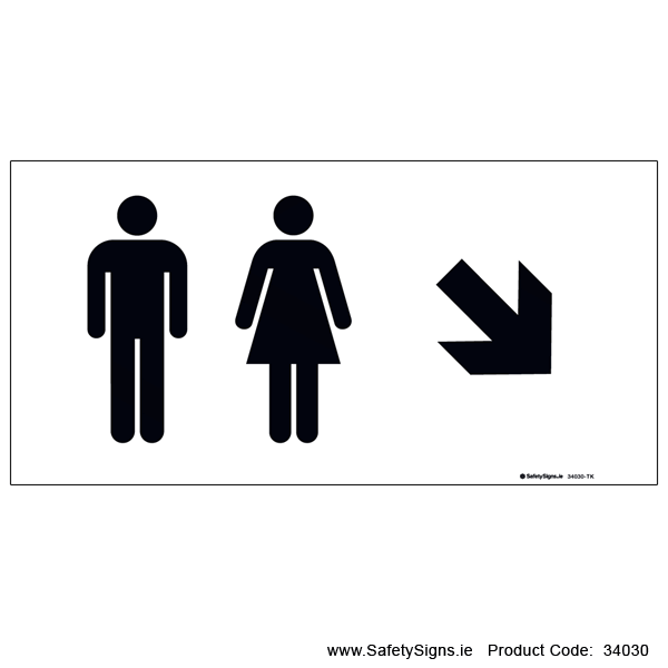 Toilets - Arrow Down Right - 34030