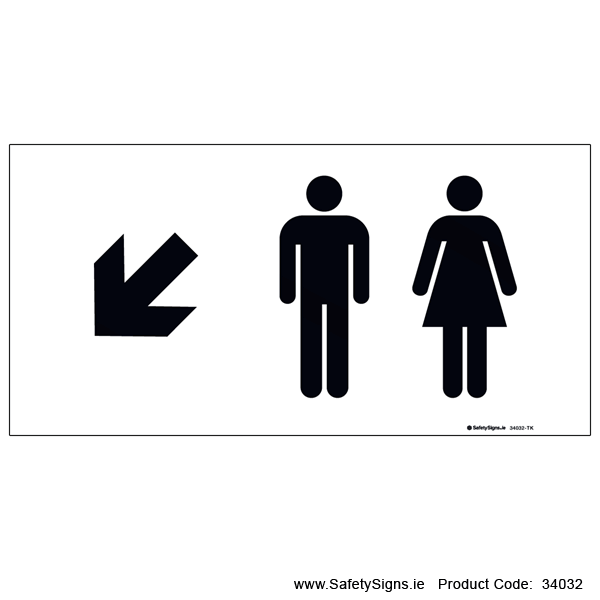 Toilets - Arrow Down Left - 34032