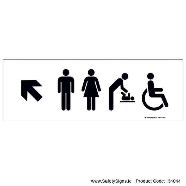 Toilets - Arrow Up Left - 34044
