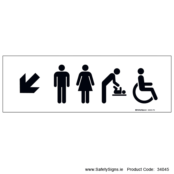 Toilets - Arrow Down Left - 34045