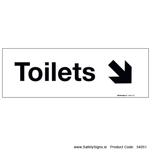 Toilets - Arrow Down Right - 34051
