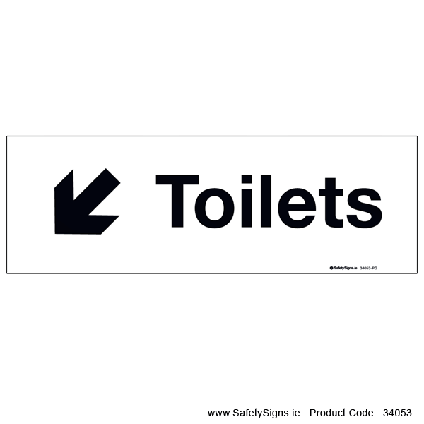 Toilets - Arrow Down Left - 34053