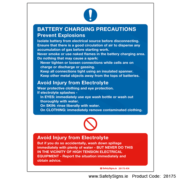 Battery Charging Precautions - 28175