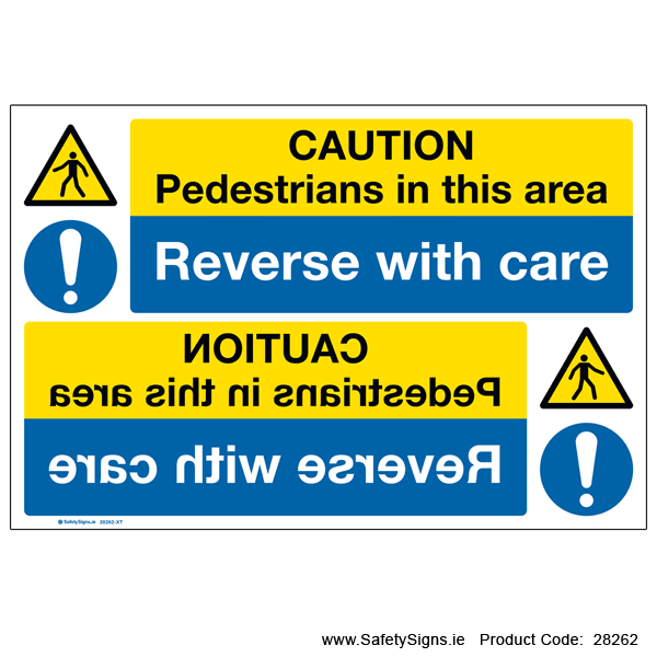 Pedestrians in this Area - MirrorSign - 28262