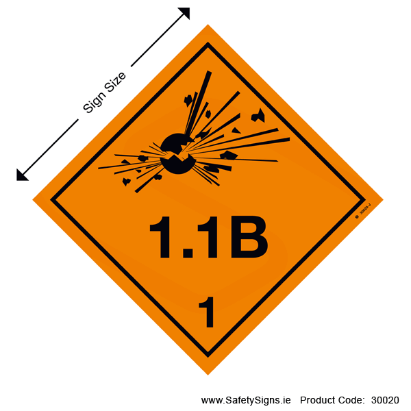 Class 1 - Explosive 1.1B - 30020