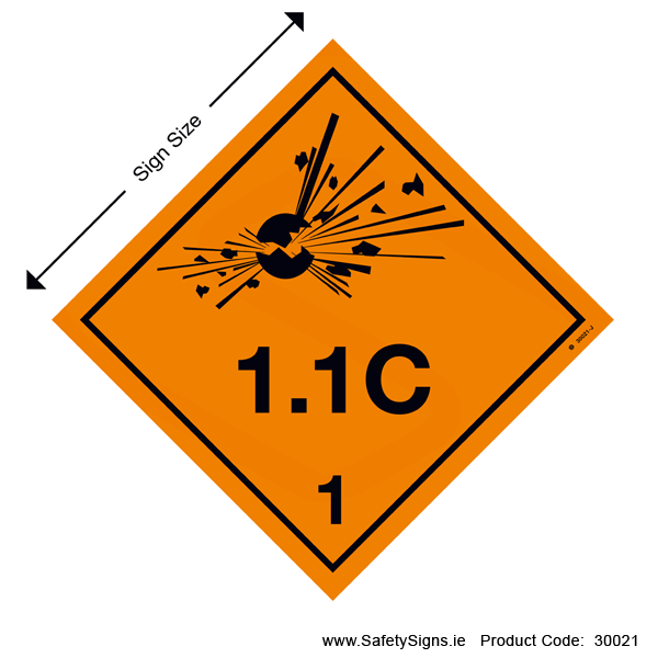 Class 1 - Explosive 1.1C - 30021
