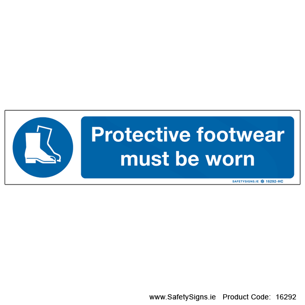 Protective Footwear must be Worn - 16292