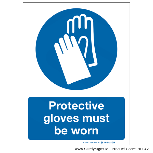 Protective gloves must be worn - 16642