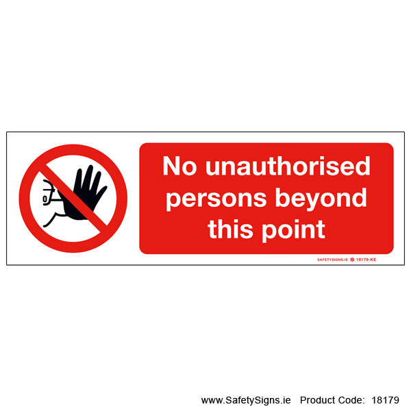 No Unauthorised Persons - 18179