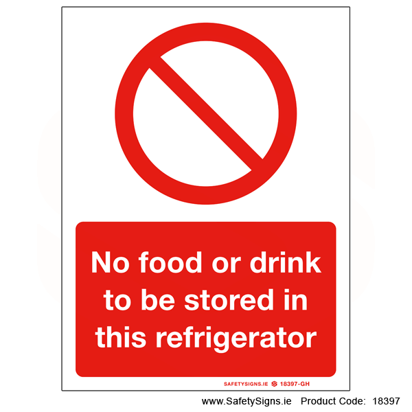 No Food or Drink - 18397