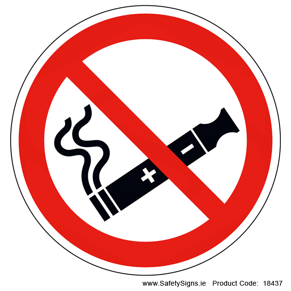 No Electronic Cigarettes (Circular) - 18437