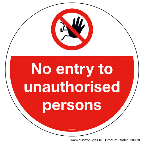 No Entry - FloorSign (Circular) - 18470