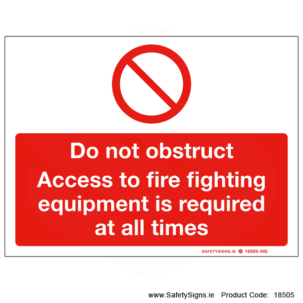 Do not Obstruct - 18505