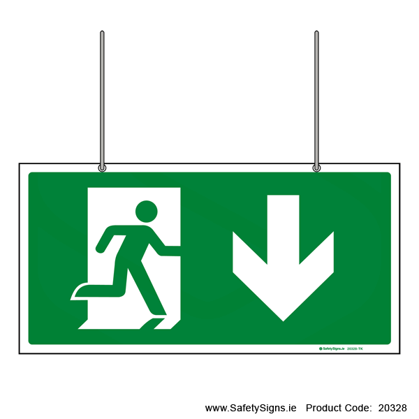 Emergency Exit SG106 Arrow Down - Suspending - 20328