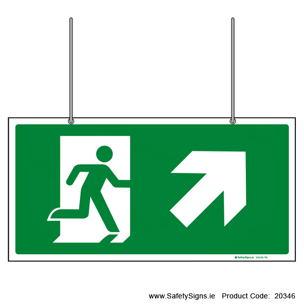Emergency Exit SG106 Arrow Up Left or Right - Suspending - 20346