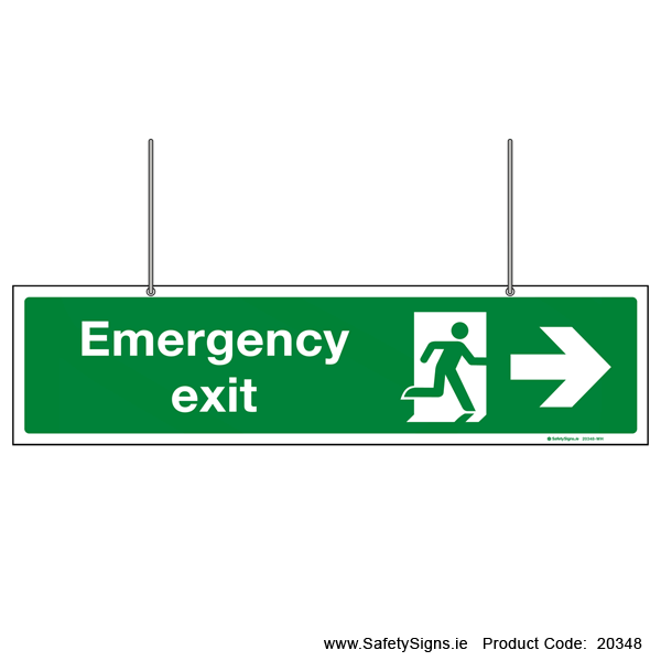 Emergency Exit SG108 Arrow Left or Right - Suspending - 20348