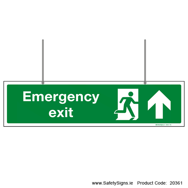 Emergency Exit SG108 Arrow Up - Suspending - 20361