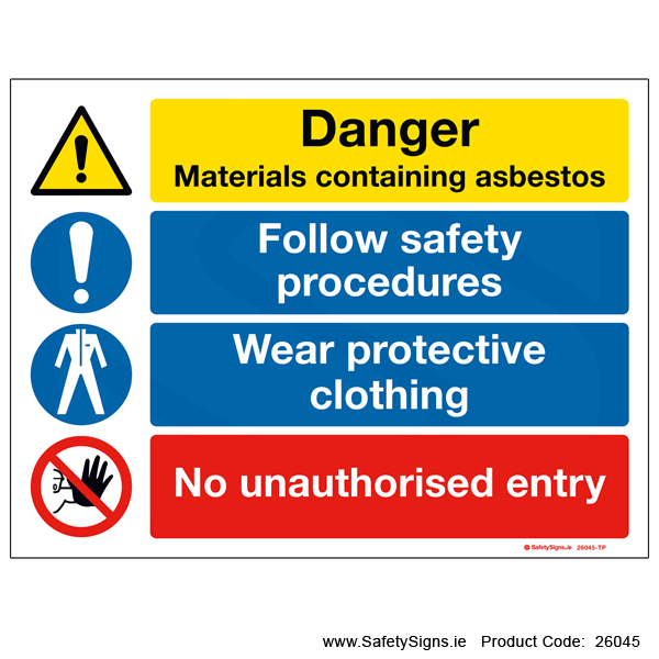 Materials containing Asbestos - 26045