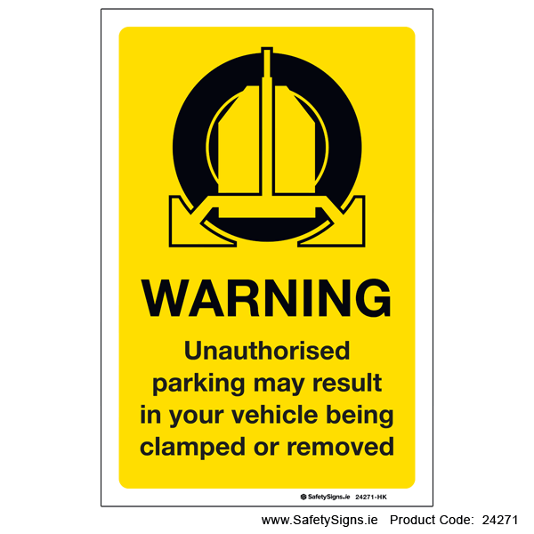 Vehicle may be Clamped or Removed - 24271