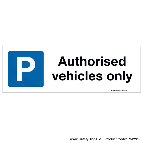 Parking - Authorised Vehicles Only - 24291