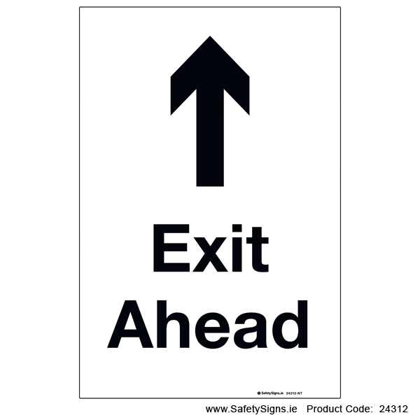 Exit Ahead - Arrow Up - 24312