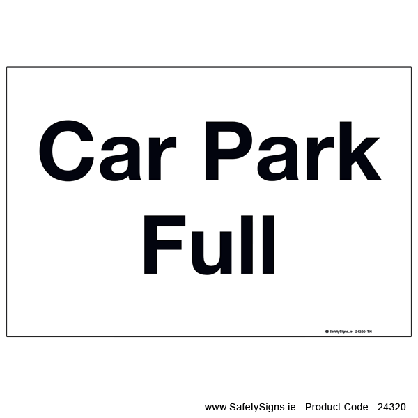 Car Park Full - 24320