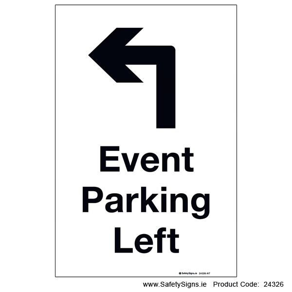 Event Parking Left - Arrow Ahead Left - 24326