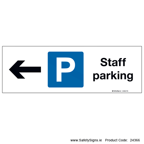 Staff Parking - Arrow Left - 24366