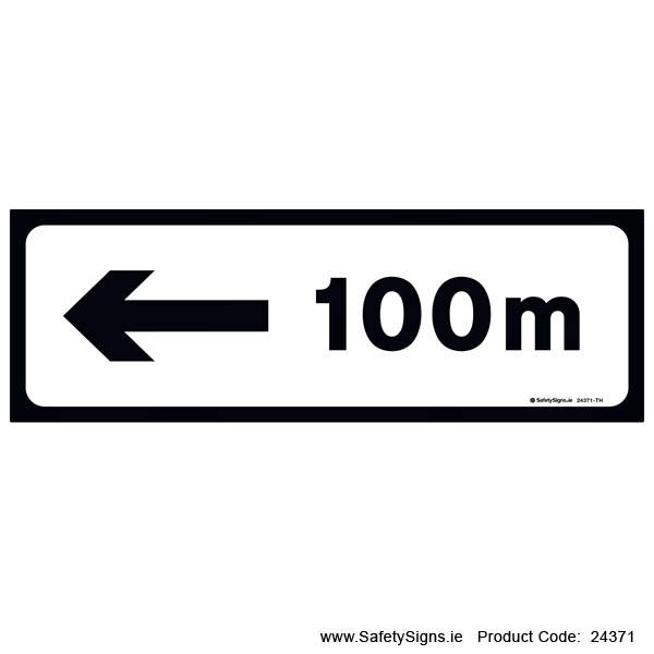 Supplementary Plate - 100m - Arrow Left - P004L - 24371