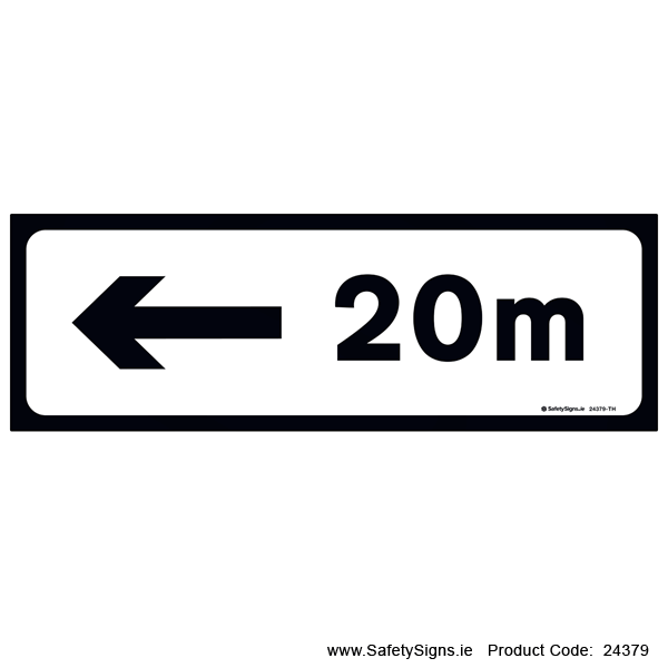 Supplementary Plate - 20m - Arrow Left - P004L - 24379