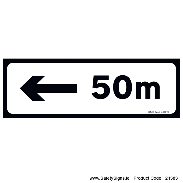 Supplementary Plate - 50m - Arrow Left - P004L - 24383