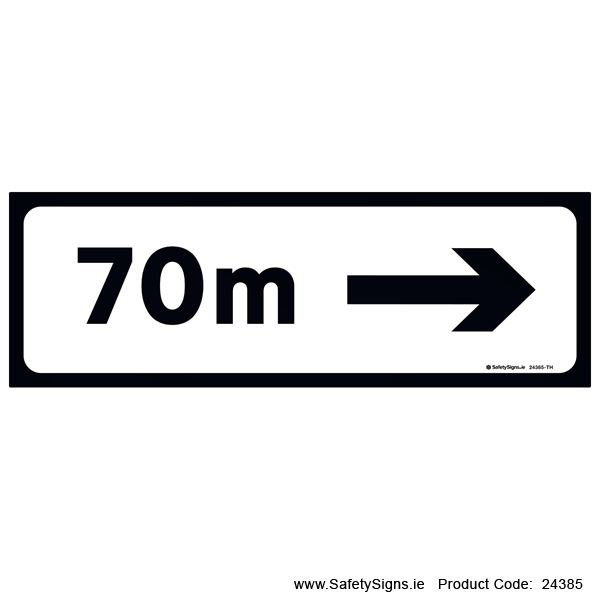 Supplementary Plate - 70m - Arrow Right - P004R - 24385