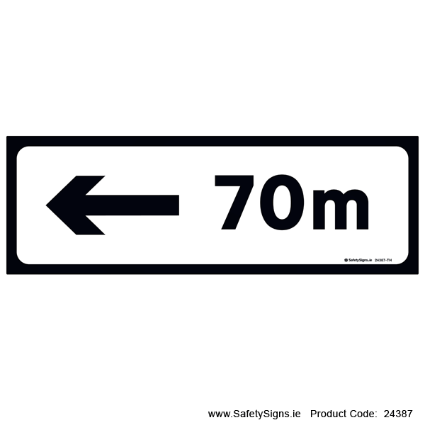 Supplementary Plate - 70m - Arrow Left - P004L - 24387