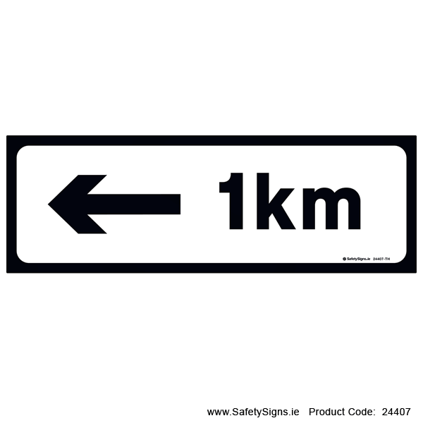 Supplementary Plate - 1km - Arrow Left - P004L - 24407