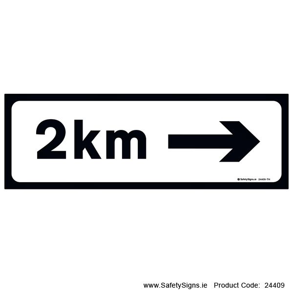Supplementary Plate - 2km - Arrow Right - P004R - 24409