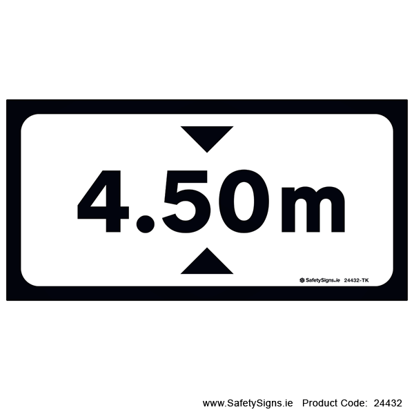 Supplementary Plate - Safe Height - 4.50m - P067 - 24432