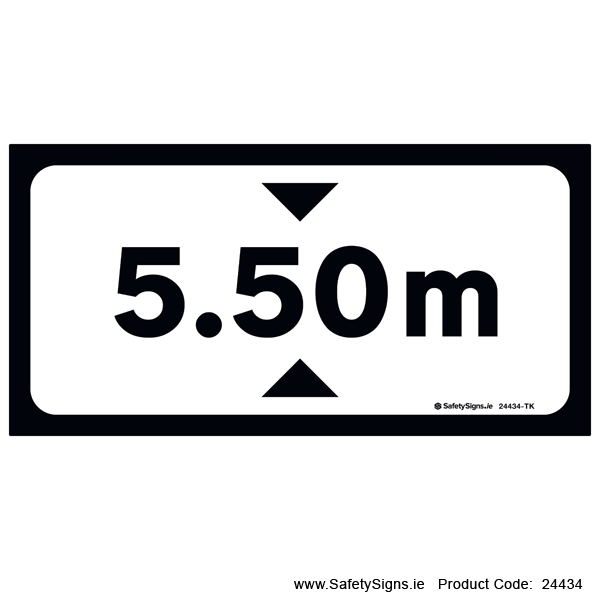Supplementary Plate - Safe Height - 5.50m - P067 - 24434