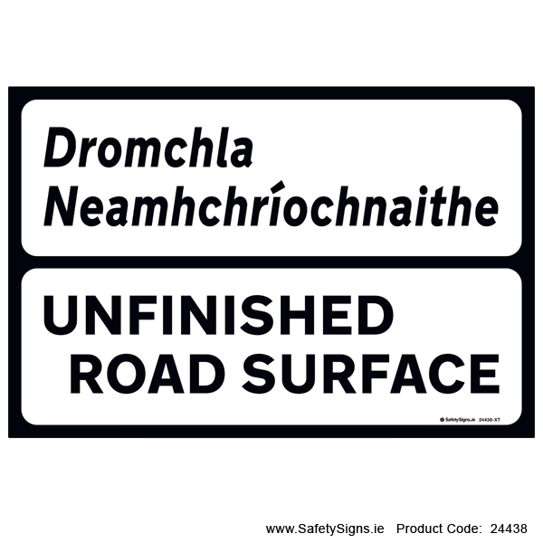 Supplementary Plate - Unfinished Road Surface - P085 - 24438