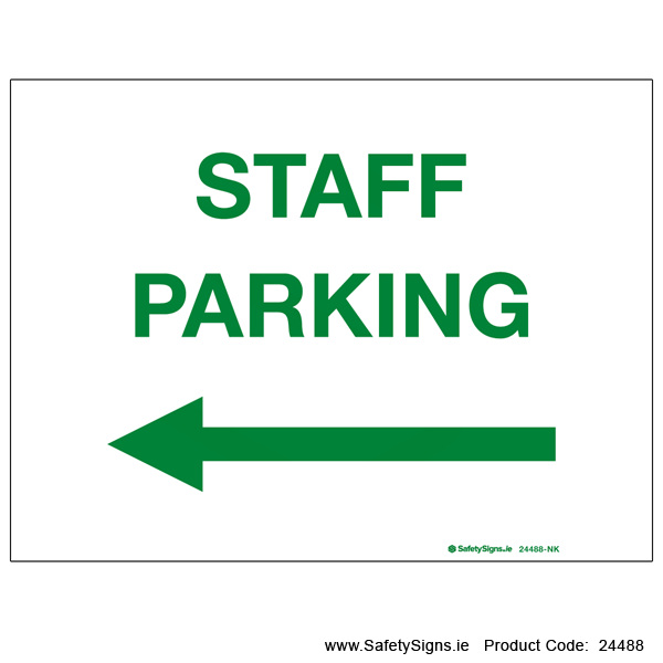 Staff Parking - Arrow Left - 24488
