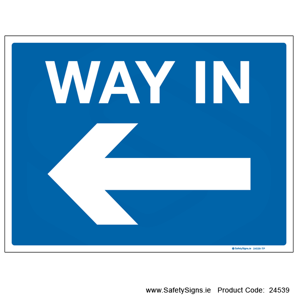 Way In - Arrow Left - 24539