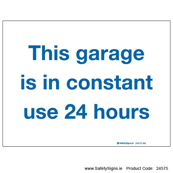 Garage in Constant use 24 hours - 24575