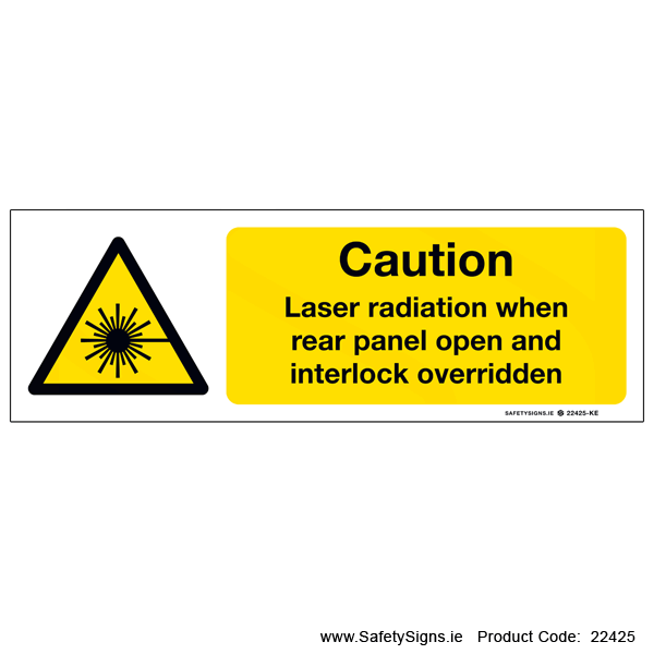 Laser Radiation when Rear Panel Open - 22425