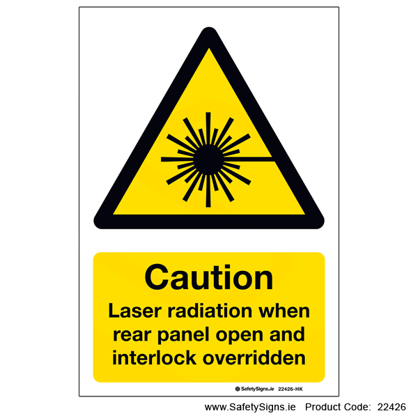 Laser Radiation when Rear Panel Open - 22426