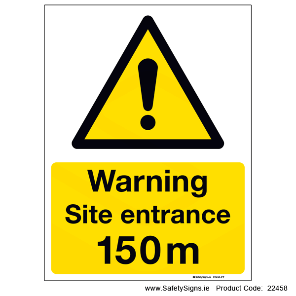 Site Entrance - 150 metres - 22458