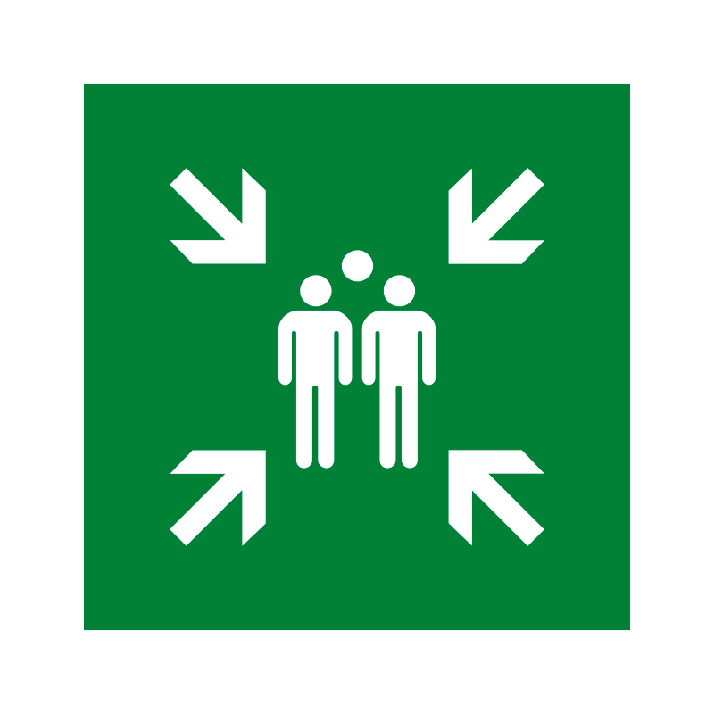 Fire Assembly Point Sign, Gathering Point Signboard, Emergency Evacuation  Vector for Graphic Design, Logo, Website, Social Media, Stock Vector -  Illustration of icon, point: 229804460