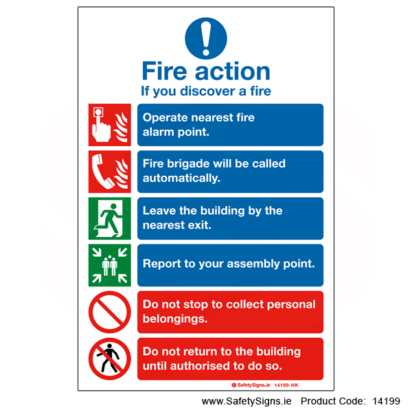Fire Action - 14199 — SafetySigns.ie