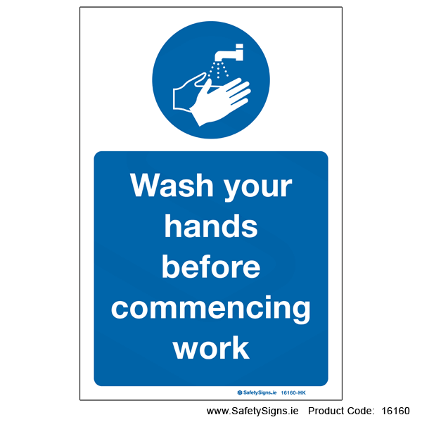 Wash Your Hands - 16160 — SafetySigns.ie