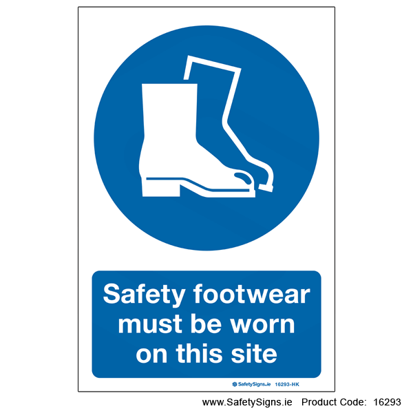 Safety Footwear must be Worn - 16293 — SafetySigns.ie
