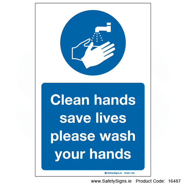 Wash Your Hands - 16487 — SafetySigns.ie