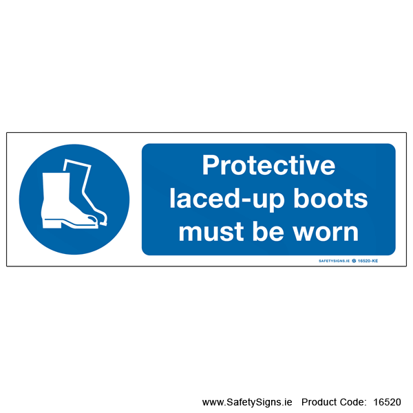 Protective Boots must be Worn - 16520 — SafetySigns.ie